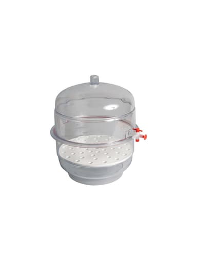 Desiccator, Vacuum, Clear Base, 8"