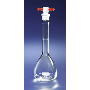PYREX 100mL Class A Volumetric Flask with PTFE Stopper