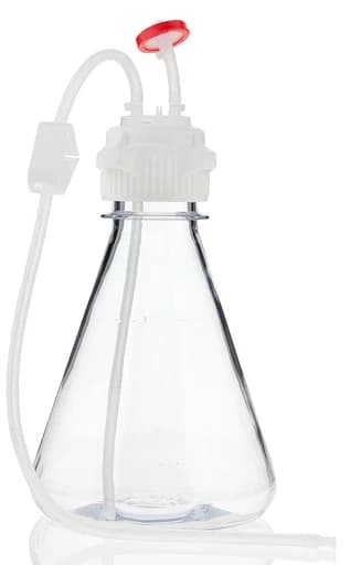 EZBio® Flask Assembly 1L VersaCap® 53B, PC, Baffle EZBio Tubing  w/ Plug and Vented w/ Diptube