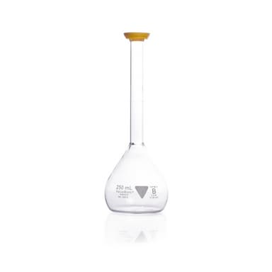 Volumetric Flask, Class B, with Snap Cap,250ML,VALUEWARE