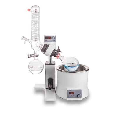SCI100-S Rotary Evaporator including vertical coiled condenser, 5L bath, 1000ml evaporating flask NS 29/32 and 1000ml receiving flask KS 35/20, 220-240V, 50/60Hz, Euro Plug