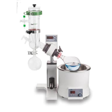 SCI100-S Rotary Evaporator including dry-ice condenser, 5L bath, 1000ml evaporating flask NS 29/32 and 1000ml receiving flask KS 35/20, 220-240V, 50/60Hz, Euro Plug