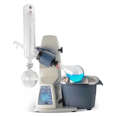 SCI100-Pro Rotary Evaporator including vertical coiled condenser, 5L bath, 1000ml evaporating flask NS 29/32 and 1000ml receiving flask KS 35/20, 220-240V, 50/60Hz, UK Plug