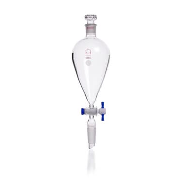 Squibb Pear Shaped Separatory Funnel, With Stopper 500 ML