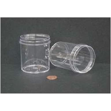 Jar, Wide Mouth, 120mL (4oz), PS, 58mm Opening, 1 15/16 x 2 5/8"   (Screw Cap Packaged Separately)