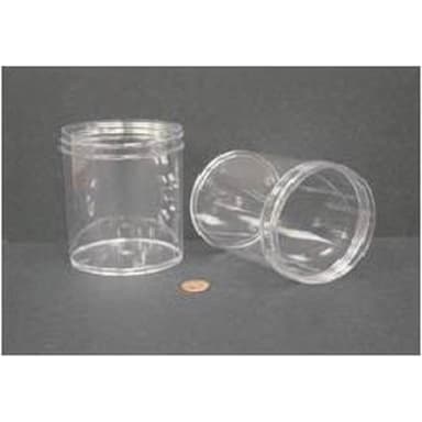 Jar, Wide Mouth, 480mL (16oz), PS, 89mm Opening, 3 1/8 x 4"   (Screw Cap Packaged Separately)