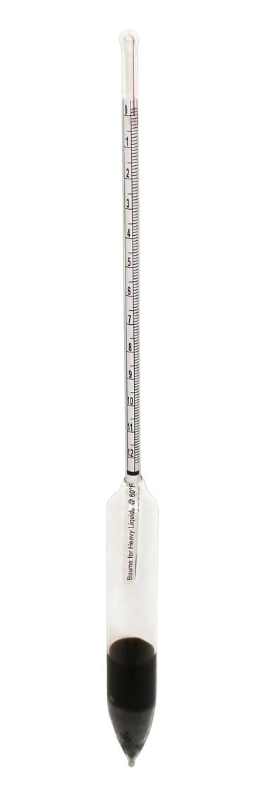 Baume (Heavy) Hydrometer Sub Div - 0 to 90Â° Sub Div 1.0