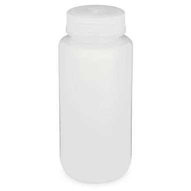 Bottle, Wide Mouth, PP Bottle, Attached PP Screw Cap, 500mL, 12/Pack - PK/1