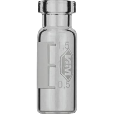 N11 Aluminium crimp cap, silver, center hole Natural Rubber/Butyl red-orange/TEF colorless