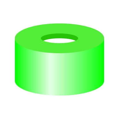 N11 PE snap ring cap, green, center hole Silicone white/PTFE red