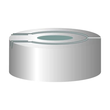 N 20 Aluminium pressure release safety cap, 50° , 3 mm