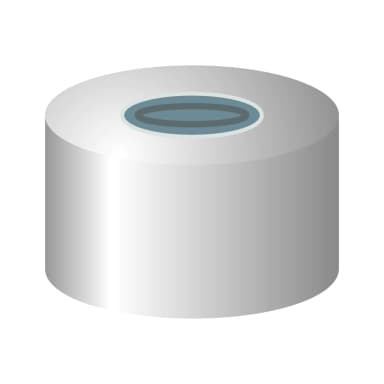 N13 Aluminium crimp cap, silver