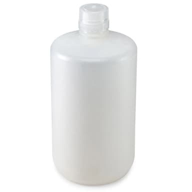 Bottle, Narrow Mouth, PP Bottle, Attached PP Screw Cap, 2 Litres (0.5 Gallons)