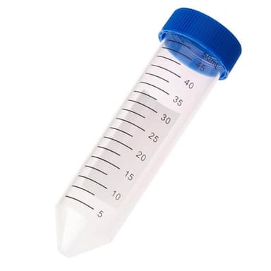 50mL Polypropylene Centrifuge Tube -  Self-Standing, Sterile, 25/BAG, 300/CS