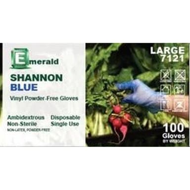 Shannon Blue GP Powder-Free Vinyl 4 Mil, X-Large, 100/Pk