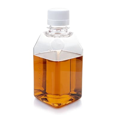 Bottle, Square Media, PETG with HDPE Closure, 500mL, STERILE with Tamper Evident Shrink Band, 12/Shrink Wrapped Tray