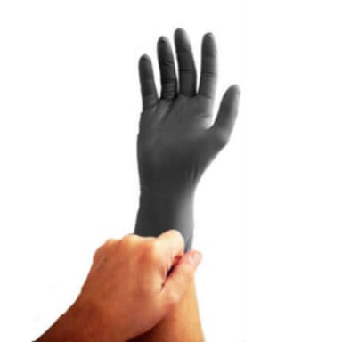 Vinyl 55 Premium Powder-Free Black Gloves 5.5 Mil GP, X-Large, 100/Pk
