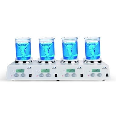SCI340-4 Digital Hotplate-Stirrer 4-Channel, ceramic plate, 220-240V, 50/60Hz, Euro Plug
