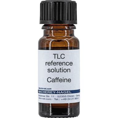 Caffeine reference solution dissolved in ethano