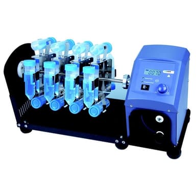 SCI-RL-Pro LCD Digital Rotisserie Tube Rotator, with 18900147 16 x 50ml tube holder accessory, 100-220V, 50/60Hz, UK Plug