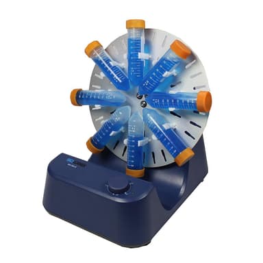 SCI-RD-E Analog Tube Rotator Mixer, with 12 x 18200961/2/3 1.5/15/50ml centrifuge tube clamps, 100-220V, 50/60Hz, US Plug