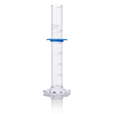 Cylinder, Graduated, Globe Glass, 50mL, Class B, To Deliver (TD), Dual Grads, ASTM E1272, 4/Box