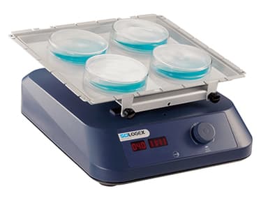 SCI-3DS Digital 3D Rocker, 7° angle, with 18900185 Anti-Slip Tissue Culture Flask Platform, 100-220V, 50/60Hz, UK Plug