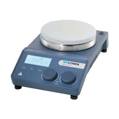 SCI340-ProT Circular LCD Digital Magnetic Hotplate Stirrer, ceramic plate, 220-240V, 50/60Hz, UK Plug