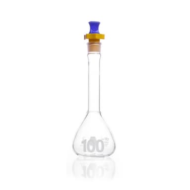 Volumetric Flask, Class A, Heavy Duty, Wide-Mouth, PE Stopper,100ML