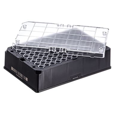 Rack with 96 uncapped 600µl Cryo.s,Datamatrix barcode (generic 2D sequence)