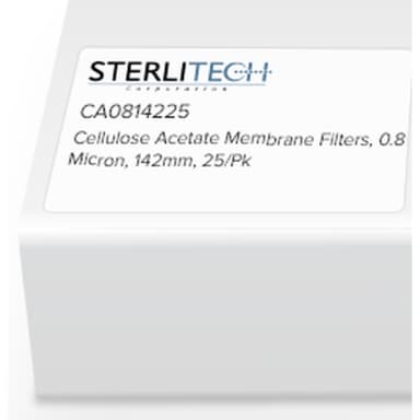 Cellulose Acetate Membrane Filters, 0.8 Micron, 142mm, 25/pk
