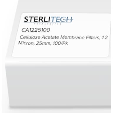 Cellulose Acetate Membrane Filters, 1.2 Micron, 25mm, 100/Pk