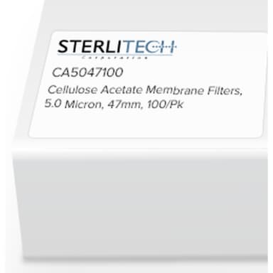 Cellulose Acetate Membrane Filters, 5.0 Micron, 47mm, 100/Pk
