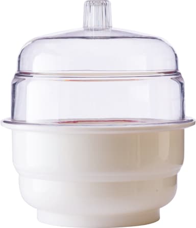 Abdos Desiccator with a clear Polycarbonate (PC) top and a white Polypropylene (PP) Plate (Diameter 150 mm) 1/EA 