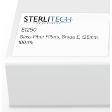 Grade E Borosilicate Glass Microfiber, 125mm, 100/Pk
