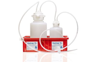 Vactrap™ Round XL, 4L + 2L, PP, RED BIN, 1/4" ID TUBING, 1/EA