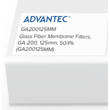 Glass Fiber Membrane Filters, GA-200, 125mm, 50/Pk