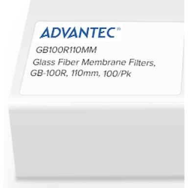 Glass Fiber Membrane Filters, GB-100R, 110mm, 100/Pk