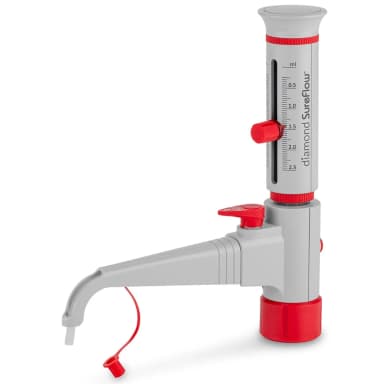 2.5 Bottle Top Dispenser, Diamond SureFlow, with Recirculation, 0.25mL to 2.5mL, 0.05mL increments