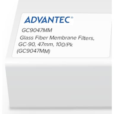 Glass Fiber Membrane Filters, GC-90, 47mm, 100/Pk