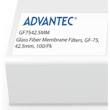 Glass Fiber Membrane Filters, GF-75, 42.5mm, 100/Pk