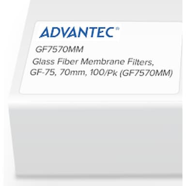Glass Fiber Membrane Filters, GF-75, 70mm, 100/Pk