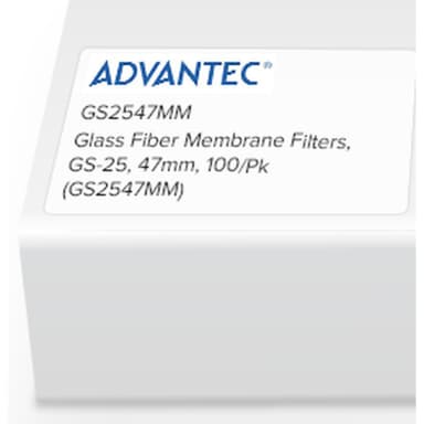 Glass Fiber Membrane Filters, GS-25, 47mm, 100/Pk