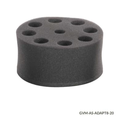 ADAPT8-20 Tube Holder, Foam, for use with GVM Series Vortex Mixers, 8-Place, for 20mm Tubes (must use with Plate Adapter VM-AS-PLATE or Vortexing Rod VM