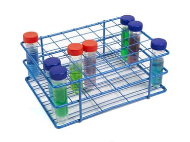 Coated Wire Tube Rack 25-30mm 50mL Tubes, 2x4 Format, Blue
