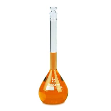 SIBATA VOLUMETRIC FLASKS, GLASS STOPPER â€“ 100mL - Pack 4
