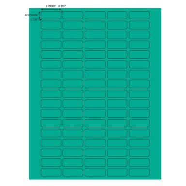 Label Sheets, Cryo, 33x13mm, for 1.5-2mL Tubes, Assorted Colors (425 labels in blue, green, violet, red and yellow)