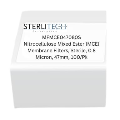 Nitrocellulose Mixed Ester (MCE) Membrane Filters, , Sterile, 0.8 Micron, 47mm, 100/Pk