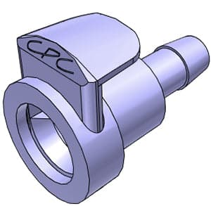 CPC MPC Connector Coupling Body (Female) MPC17004T03 - MPC to 1/4" HB, Non-Valved, Polycarbonate (PC), Class VI, 250/PK
