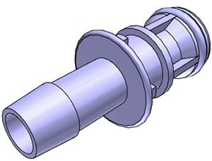 CPC MPC Connector Coupling Insert (Male) MPC22004T03M - MPC to 1/4" HB, Non-Valved, Polycarbonate (PC), Class VI, 50/PK